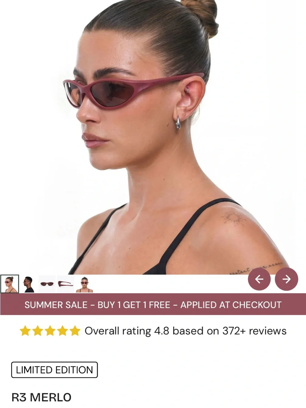R3 Merlo Women's Sunglasses - Merlot